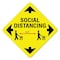 Signmission Social Distance 6 Ft Non-Slip Floor Graphic, 7in Vinyl Decal, 7" x 7", FD-2-X-7-99991 FD-2-X-7-99991 - alternate 1